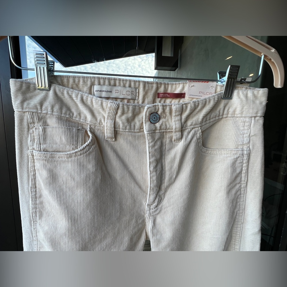 Pilcro | The Slim Boyfriend Corduroy Jeans | NWT Cream 27 - Picture 13 of 16